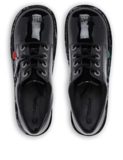 Kickers Kids' Patent Leather Lace School Shoes -School Uniform Store SD 10 T54 3541 Y1 X EC 3