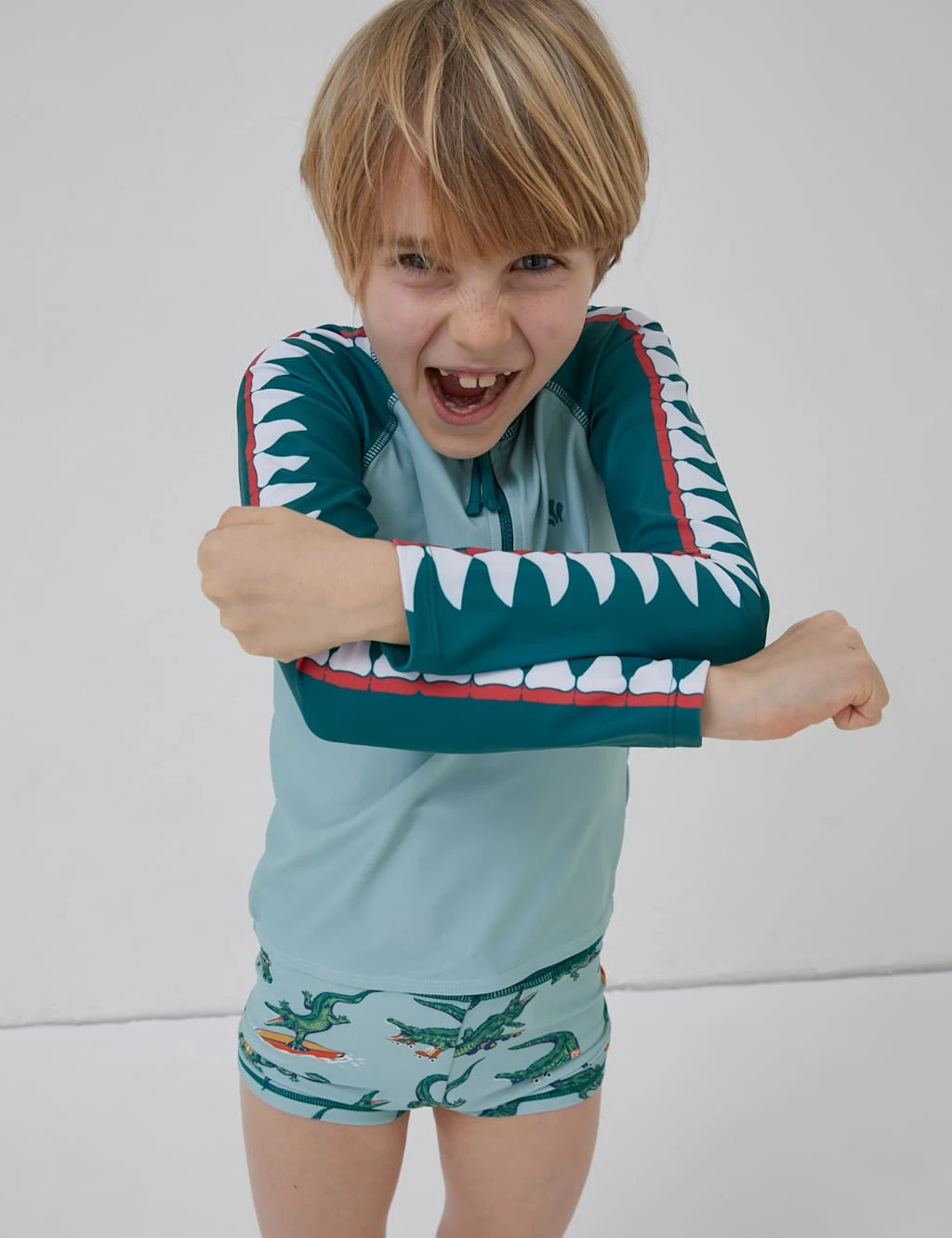 Crocodile Long Sleeve Rash Vest (3-13 Yrs) 5 Crocodile Long Sleeve Rash Vest (3-13 Yrs) - Image 3