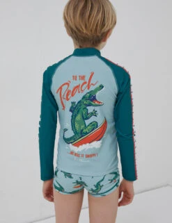 Crocodile Long Sleeve Rash Vest (3-13 Yrs) 10 Crocodile Long Sleeve Rash Vest (3-13 Yrs) -School Uniform Store SD 10 T94 1124 J4 X EC 2
