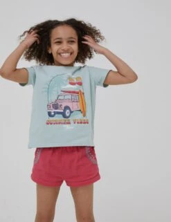 Pure Cotton Land Rover™ Graphic T-Shirt (3-13 Yrs)