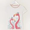 Pure Cotton Flamingo T-Shirt (3-13 Yrs) 1 Pure Cotton Flamingo T-Shirt (3-13 Yrs) -School Uniform Store SD 10 T94 1162 Z4 X EC 90