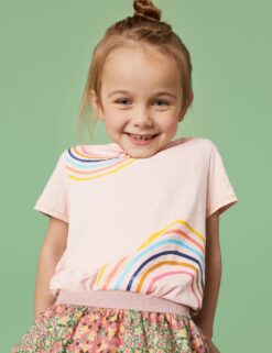 WHITE STUFF Pure Cotton Rainbow T-Shirt (3-10 Yrs)