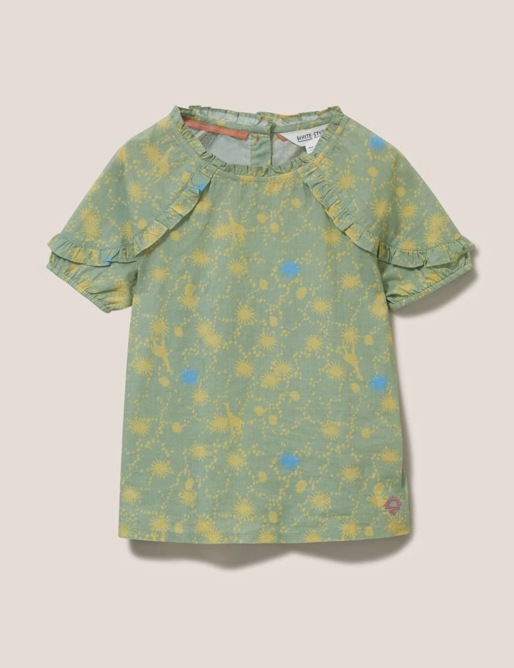 WHITE STUFF Pure Cotton Giraffe Print Top (3-10 Yrs) 4 WHITE STUFF Pure Cotton Giraffe Print Top (3-10 Yrs) - Image 2