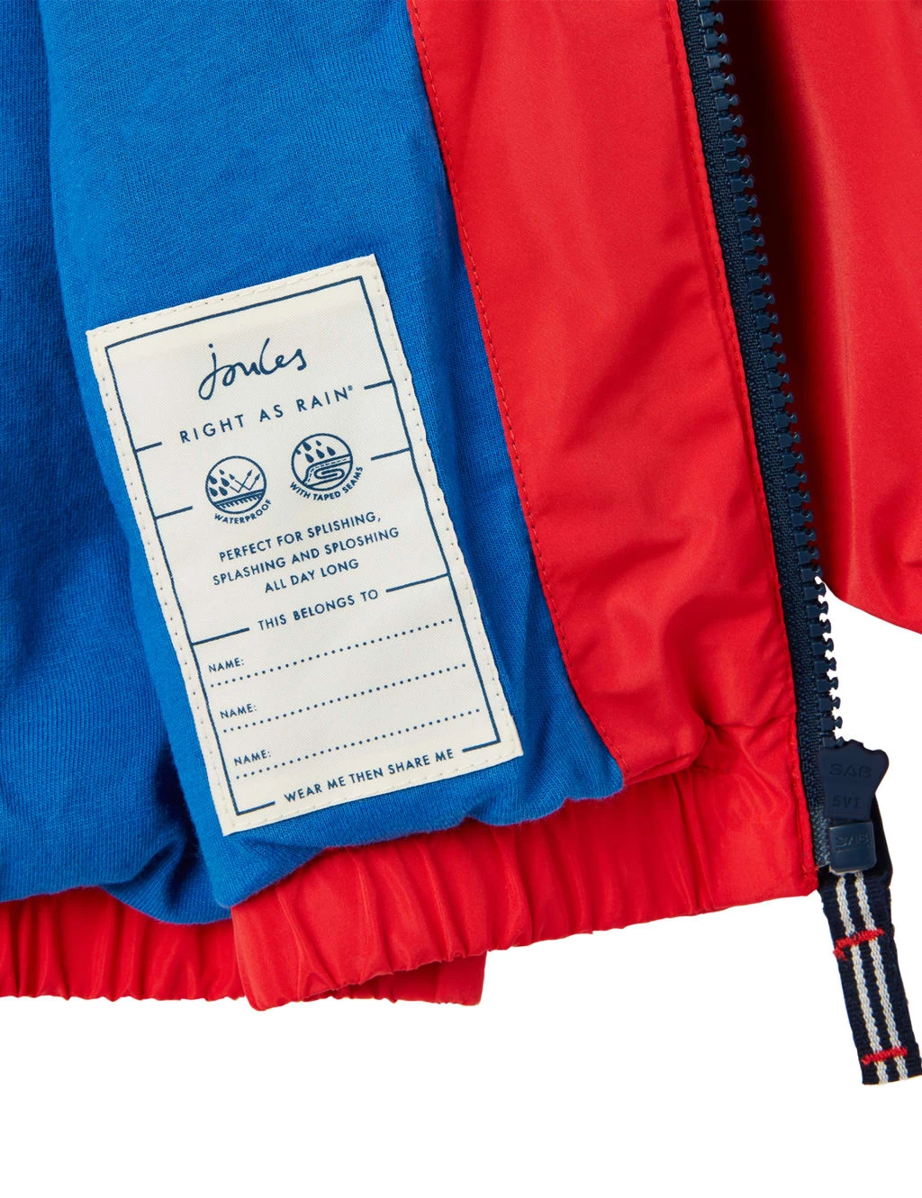 Joules Colour Block Hooded Jacket (2-12 Yrs) 8 Joules Colour Block Hooded Jacket (2-12 Yrs) - Image 6