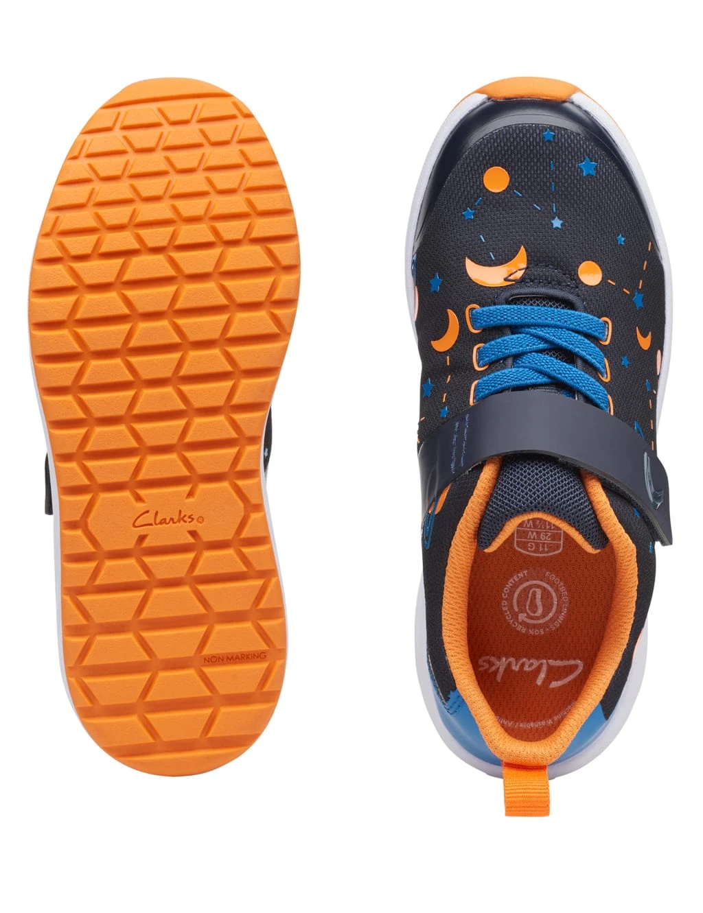 Clarks Kids' Riptape Space Trainers (7 Small - 12 Small) 6 Clarks Kids' Riptape Space Trainers (7 Small - 12 Small) - Image 4