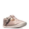 Clarks Baby Leather Riptape T Bar