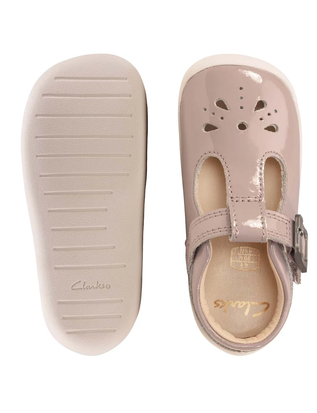 Clarks Baby Leather Riptape T Bar 6 Clarks Baby Leather Riptape T Bar - Image 4