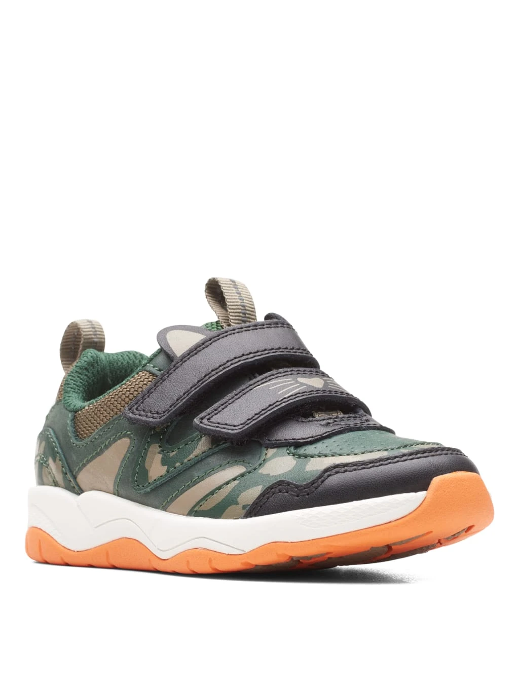 Clarks Kids' Leather Animal Print Riptape Trainers ( 4 Small - 6.5 Small) 5 Clarks Kids' Leather Animal Print Riptape Trainers ( 4 Small - 6.5 Small) - Image 3