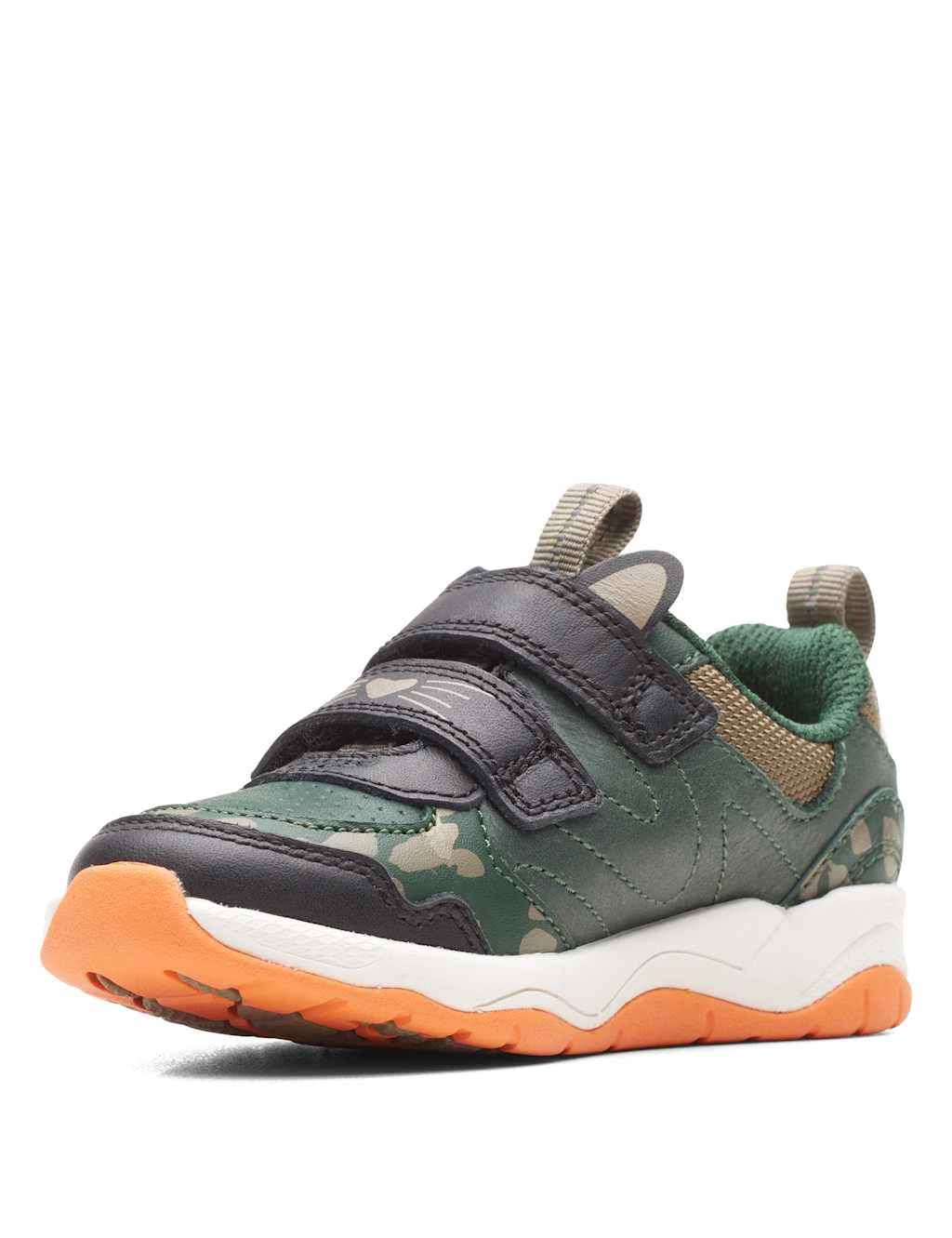 Clarks Kids' Leather Animal Print Riptape Trainers ( 4 Small - 6.5 Small) 7 Clarks Kids' Leather Animal Print Riptape Trainers ( 4 Small - 6.5 Small) - Image 5