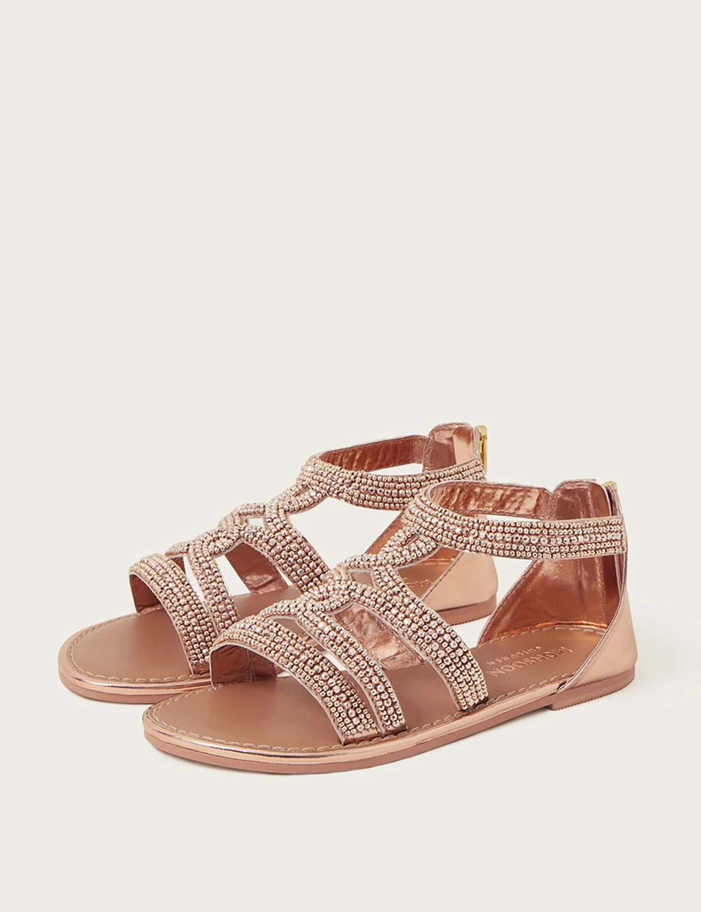 MONSOON Kids' Metallic Embellished Sandals (Kids Size 1-13) 4 MONSOON Kids' Metallic Embellished Sandals (Kids Size 1-13) - Image 2