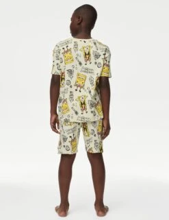 SpongeBob Squarepants™ Short Pyjamas (6-16 Yrs) -School Uniform Store SpongeBob Squarepants Short Pyjamas 6 16 Yrs 1 2