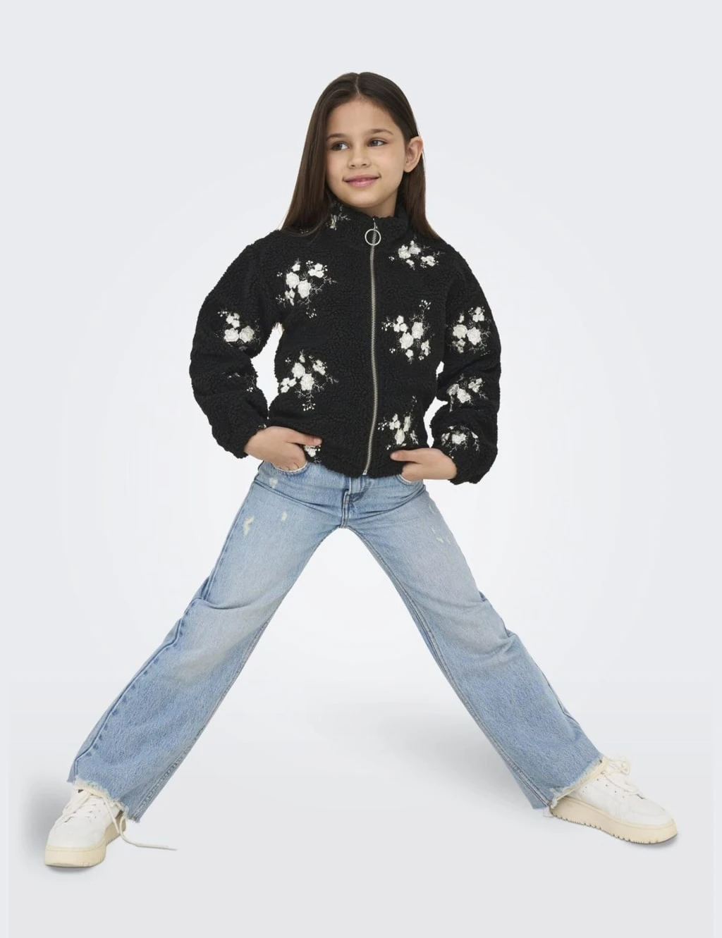 Borg Fleece Embroidered Floral Jacket (7-14 Yrs) 13 Borg Fleece Embroidered Floral Jacket (7-14 Yrs) - Image 11