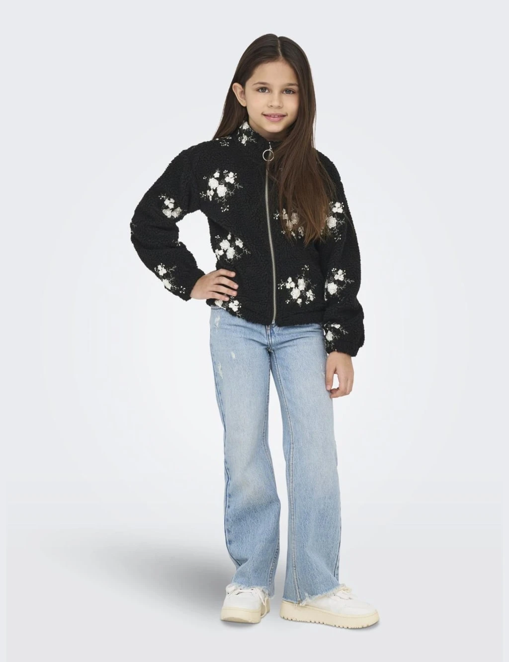 Borg Fleece Embroidered Floral Jacket (7-14 Yrs) 18 Borg Fleece Embroidered Floral Jacket (7-14 Yrs) - Image 16