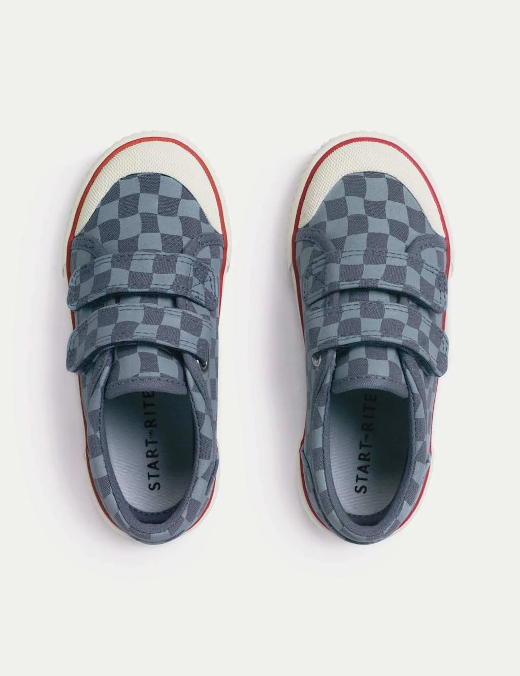 Canvas Checked Riptape Trainers (6 Small - 3 Large) 6 Canvas Checked Riptape Trainers (6 Small - 3 Large) - Image 4