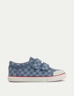 Canvas Checked Riptape Trainers (6 Small - 3 Large) 13 Canvas Checked Riptape Trainers (6 Small - 3 Large) -School Uniform Store canvas checked riptape trainers 6 small 3 large 1 5