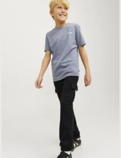 Jack & Jones Junior Cotton Blend Cargo Trousers (8-16 Yrs) -School Uniform Store cotton blend cargo joggers 8 16 yrs 1 4