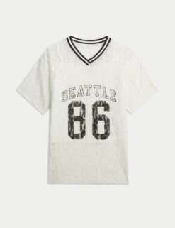 Cotton Blend Lace Print Top (6-16 Yrs) 22 Cotton Blend Lace Print Top (6-16 Yrs) -School Uniform Store cotton blend lace print top 6 16 yrs 1 8