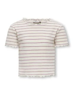 Cotton Blend Striped Cropped T-Shirt (7-14 Yrs) 17 Cotton Blend Striped Cropped T-Shirt (7-14 Yrs) -School Uniform Store cotton blend striped cropped t shirt 7 14 yrs 1 5