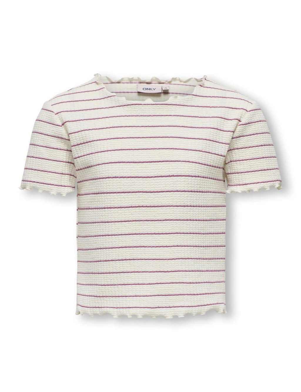 Cotton Blend Striped Cropped T-Shirt (7-14 Yrs) 8 Cotton Blend Striped Cropped T-Shirt (7-14 Yrs) - Image 6