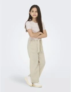 Cotton Blend Striped Cropped T-Shirt (7-14 Yrs) 20 Cotton Blend Striped Cropped T-Shirt (7-14 Yrs) -School Uniform Store cotton blend striped cropped t shirt 7 14 yrs 1 8