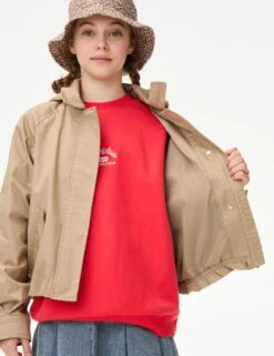 Cotton Rich Cropped Trench Utility Jacket (2-16 Yrs) -School Uniform Store cotton rich cropped trench jacket 2 16 yrs 1 4