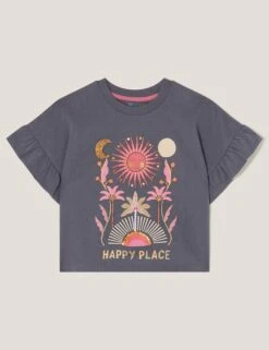 MONSOON Cotton Rich Embellished Frill Sleeve Top (3-13 Yrs) 14 MONSOON Cotton Rich Embellished Frill Sleeve Top (3-13 Yrs) -School Uniform Store cotton rich embellished frill sleeve top 3 13 yrs 1 4