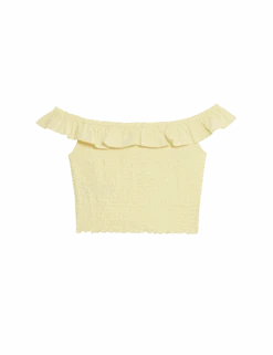 Cotton Rich Frill Bardot Top (6-16 Yrs) -School Uniform Store cotton rich frill bardot top 6 16 yrs 1 1