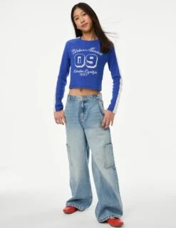 Cotton Rich Graphic Ribbed Top (6-16 Yrs) 38 Cotton Rich Graphic Ribbed Top (6-16 Yrs) -School Uniform Store cotton rich graphic ribbed top 6 16 yrs 1 14