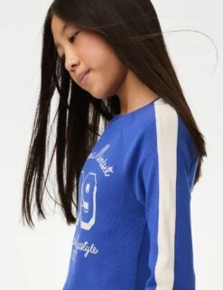 Cotton Rich Graphic Ribbed Top (6-16 Yrs) 39 Cotton Rich Graphic Ribbed Top (6-16 Yrs) -School Uniform Store cotton rich graphic ribbed top 6 16 yrs 1 15