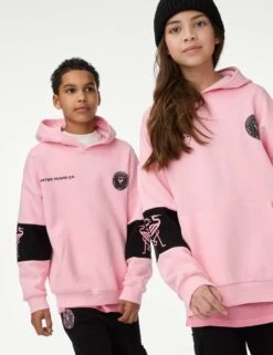 Cotton Rich Inter Miami™ Football Hoodie (6-16 Yrs) -School Uniform Store cotton rich inter miami football hoodie 6 16 yrs 1 5