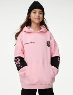 Cotton Rich Inter Miami™ Football Hoodie (6-16 Yrs) -School Uniform Store cotton rich inter miami football hoodie 6 16 yrs 1 9