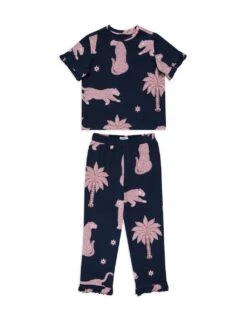 Cotton Rich Leopard Print Pyjamas (1-12 Yrs) -School Uniform Store cotton rich leopard print pyjamas 1 12 yrs 1 3