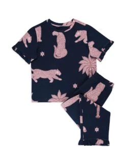 Cotton Rich Leopard Print Pyjamas (1-12 Yrs) -School Uniform Store cotton rich leopard print pyjamas 1 12 yrs 1 5