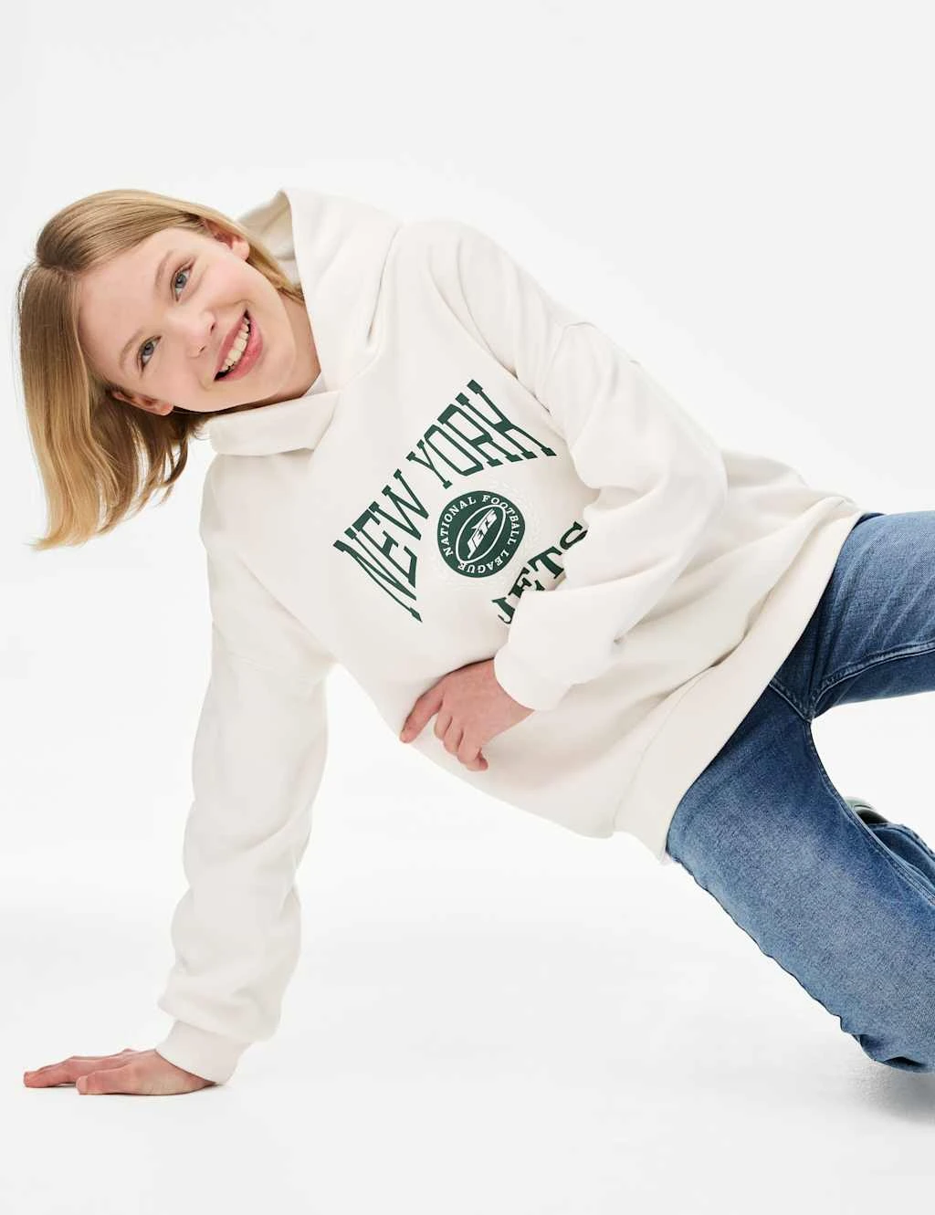 Cotton Rich NFL Jets Hoodie (6-16 Yrs) 14 Cotton Rich NFL Jets Hoodie (6-16 Yrs) - Image 12