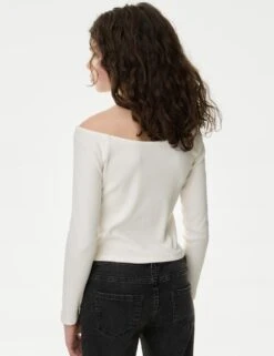 Cotton Rich Rose Graphic Bardot Top (6-16 Yrs) -School Uniform Store cotton rich rose graphic bardot top 6 16 yrs 1 6