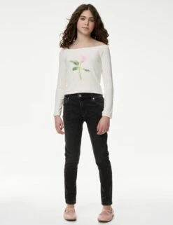 Cotton Rich Rose Graphic Bardot Top (6-16 Yrs) -School Uniform Store cotton rich rose graphic bardot top 6 16 yrs 1 7