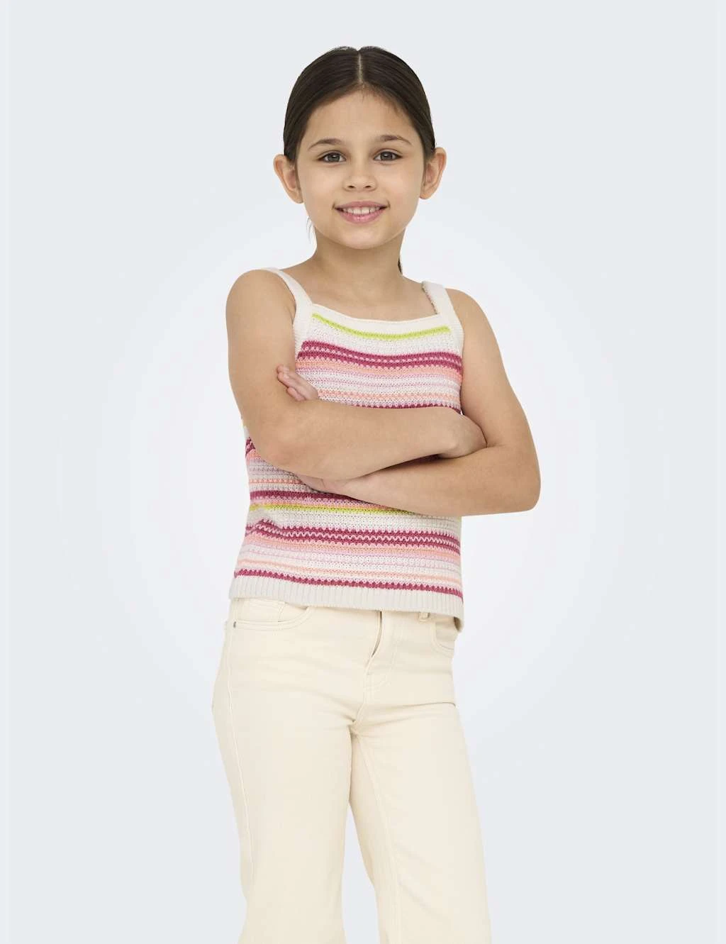 Cotton Rich Striped Crochet Vest (7-14 Yrs) 9 Cotton Rich Striped Crochet Vest (7-14 Yrs) - Image 7