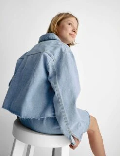 Cropped Denim Jacket (6-16 Years) -School Uniform Store cropped denim jacket 6 16 years 1 11