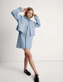 Cropped Denim Jacket (6-16 Years) -School Uniform Store cropped denim jacket 6 16 years 1 13