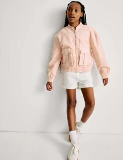 Denim Bomber Jacket (6-16 Yrs) -School Uniform Store denim bomber jacket 6 16 yrs 1 11