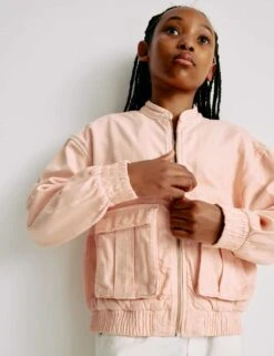 Denim Bomber Jacket (6-16 Yrs) -School Uniform Store denim bomber jacket 6 16 yrs 1 12