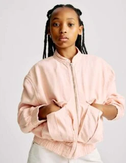 Denim Bomber Jacket (6-16 Yrs) -School Uniform Store denim bomber jacket 6 16 yrs 1 14