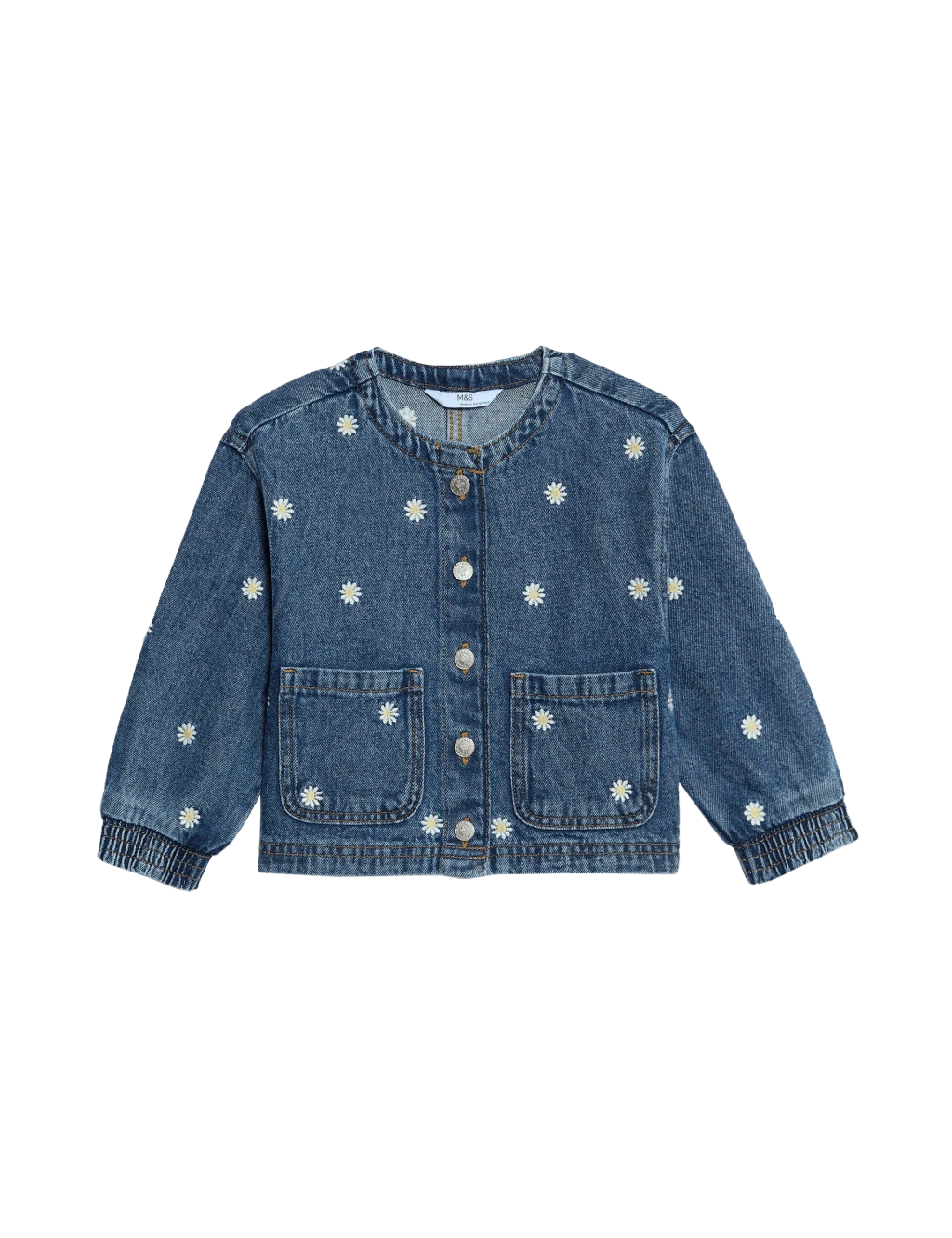 Denim Daisy Embroidered Bomber (2-8 Yrs) 6 Denim Daisy Embroidered Bomber (2-8 Yrs) - Image 5