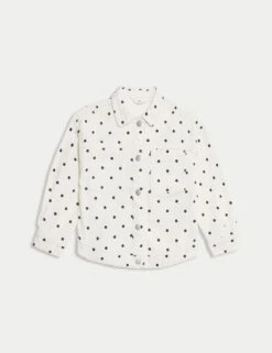 Denim Polka Dot Shacket (2-8 Yrs) -School Uniform Store denim polka dot shacket 2 8 yrs 1 8