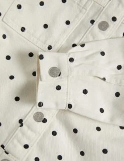 Denim Polka Dot Shacket (2-8 Yrs) -School Uniform Store denim polka dot shacket 2 8 yrs 1 9