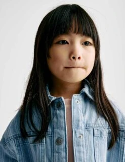 Denim Striped Shacket (2-16 Yrs) -School Uniform Store denim striped shacket 2 16 yrs 1 10