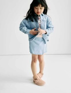 Denim Striped Shacket (2-16 Yrs) -School Uniform Store denim striped shacket 2 16 yrs 1 13
