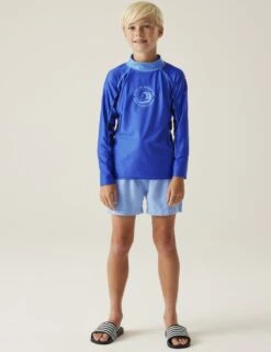 Regatta Hoku II Colourblock Rash Vest (3-14 Yrs) -School Uniform Store hoku ii colourblock rash vest 3 14 yrs 1 10