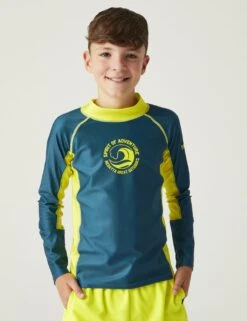 Regatta Hoku II Colourblock Rash Vest (3-14 Yrs) -School Uniform Store hoku ii colourblock rash vest 3 14 yrs 1 5
