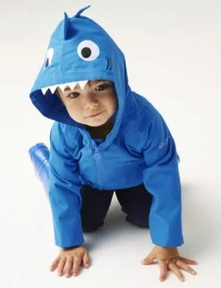 Regatta Hooded Animal Waterproof Jacket (6 Mths-3 Yrs) -School Uniform Store hooded dinosaur jacket 6 36 mths 1 2